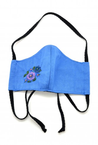 Embroidered Blue Mask Embroidered Blue Mask